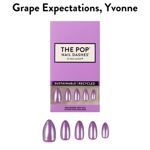 Red aspen press nails - red,