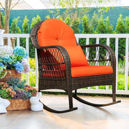 Patio rattan wicker - wicker, rocking
