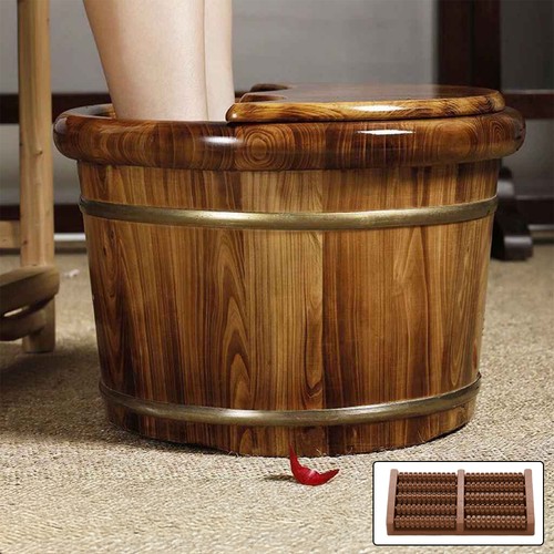 Wooden foot spa pedicure - pedicure, wet