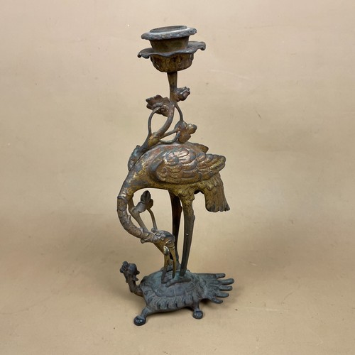 Gilted bronze heron turtle - gilted,