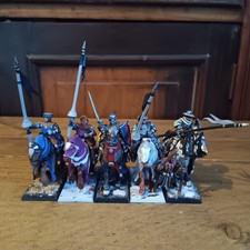 x5 Bretonnian Knight Errants Warhammer The Old World Part Painted