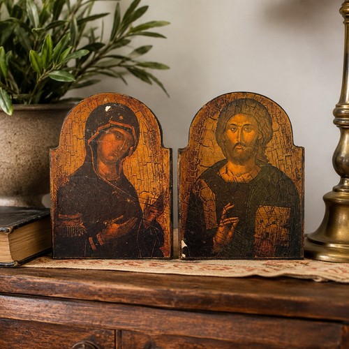 Vtg byzantine orthodox wood - orthodox,