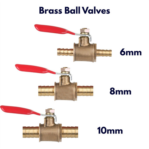 Brass ball valve 6mm - valve, 10mm