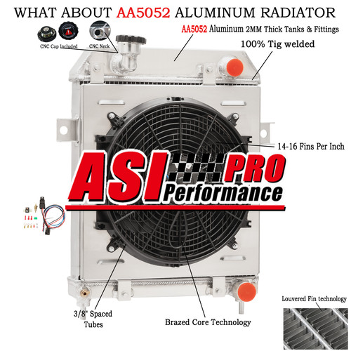 Rows radiator shroud fan - rows,