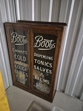 Antique Mahogany Boots The Pharmacy 2 Door Display Cabinet