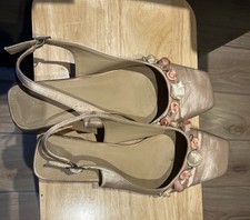 Pink Satin Ballet Flats with