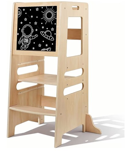 Wooden toddler tower - wooden,