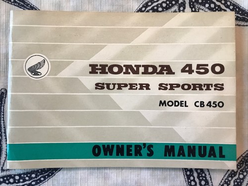 Original honda owner manual - owner's,