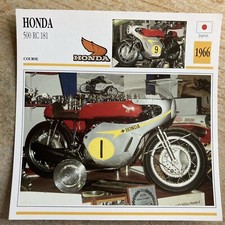 Honda 500 RC181 Racing 1966 Motorcycle Card Collection Atlas Japan