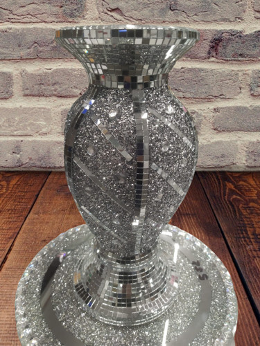 30cm silver crushed crystal - crushed,