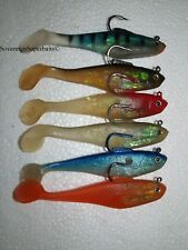Sidewinder Super Holo Shads 4" & 5" Cod Bass Wrasse Pollock Sea Fishing Lures