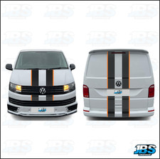FITS VW Transporter T5 T6 Bonnet & Rear TAILGATE Stripes Vinyl Graphics (2 CLR)