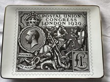 British - 1929 Postal Union Congress London: DecoPlates/Repro £1 Stamp Porcelain