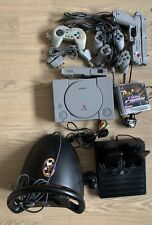 PLAYSTATION 1 CONSOLE BUNDLE, 3 CONTROLS,  2 GAMES, Mad Catz Control, NAMCO Gun