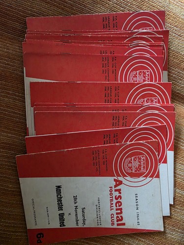Arsenal home programmes - 18,