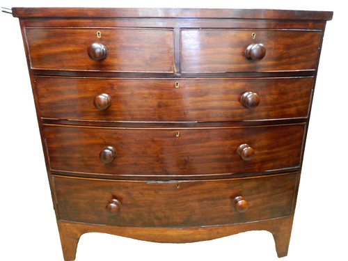 Victorian mahogany veneer - veneer, bow