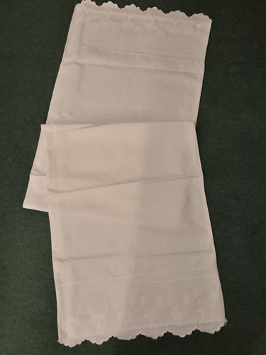 Vintage white bolster - bolster, double