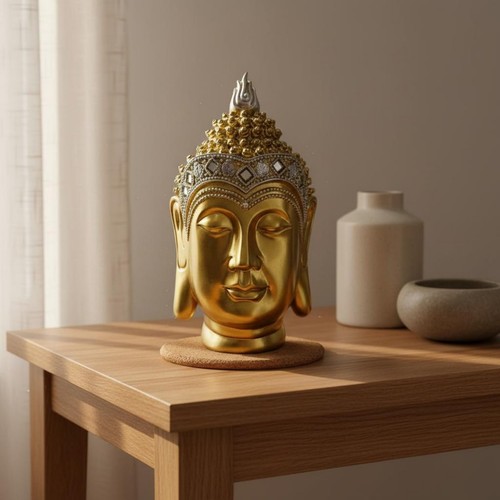 Shakyamuni head figurine - shakyamuni,