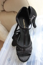 Black beautiful salsa tango ballroom latin tango dance shoes UK size 6.5