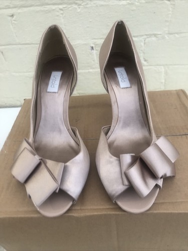 Ladies heeled satin shoes - ladies, size