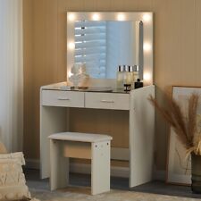 White Dressing Table with LED