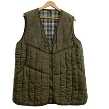 Barbour Gilet Size Large Green Cotton Blend Men's Outdoor Hunting Preloved 