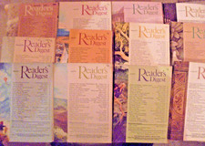 12 VINTAGE READERS DIGEST MAGAZINES SET OF 12 FROM 1972 IN EXCELLENT CONDITION
