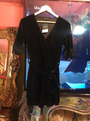 New topshop black velvet - new,
