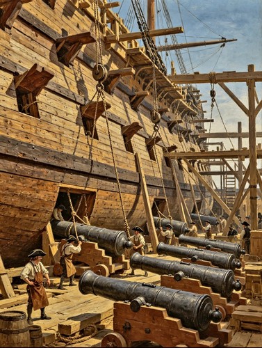 Hms victory during - hms, building