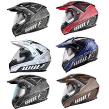 Wulfsport Adults Prima X Adventure Helmet Enduro Motocross MX Trials Dual Sport