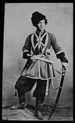 Magic lantern slide cossack - magic,