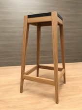 Set of Two Oak Wooden Bar