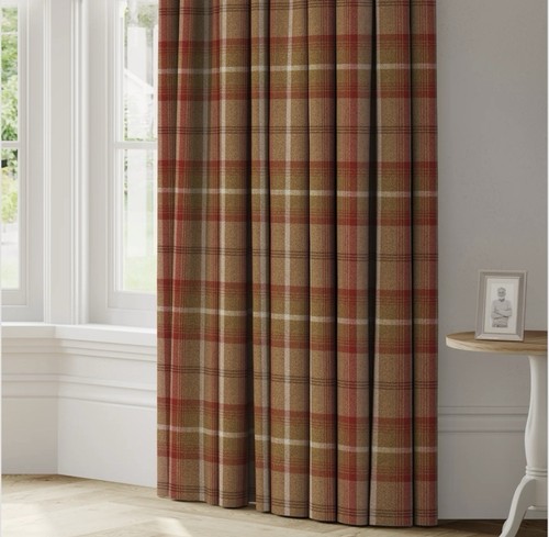 Dunelm rust highland check - rust,
