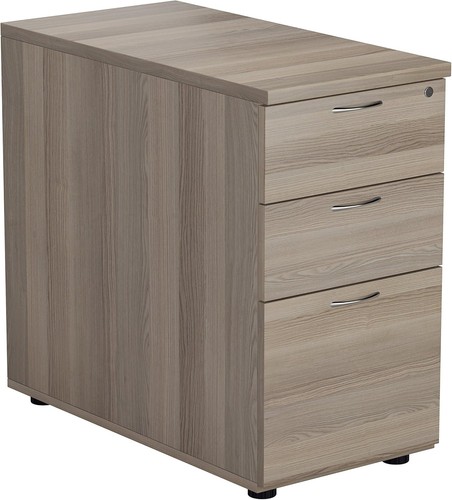Grey oak drawer lockable - grey,