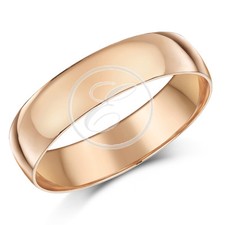 9ct Gold Wedding Ring Band D Shaped 9ct White Gold,Yellow Gold, or Rose Gold