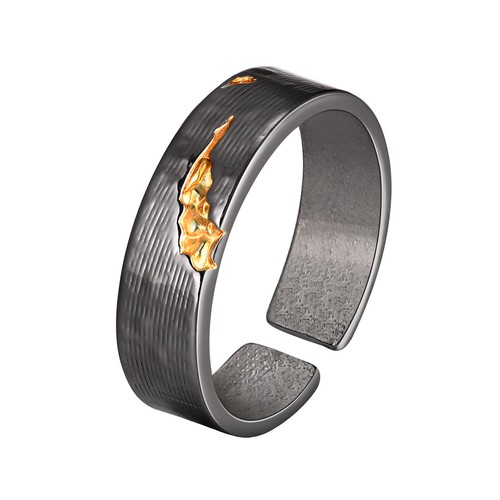 Lava open ring for men - lava,