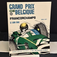 1966 BELGIAN GP SPA FRANCORCHAMPS F1 RACE PROGRAMME SURTEES JOCHEN RINDT BANDINI
