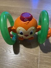 Bright Starts Roll & Glow Monkey Crawling Baby Toy with Lights Sounds 6 Month H1