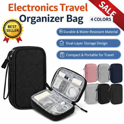 Travel cable organizer bag - organizer,