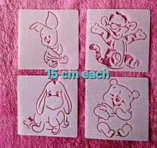 4  PLASTIC CRAFT STENCILS  NEW