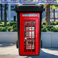 Wheelie Bin Sticker Red Phone
