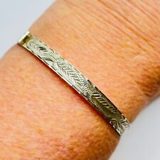 Vintage Sterling Silver Engraved Hinged Bangle Hallmarked B.Ltd 1990 PAT 1167637