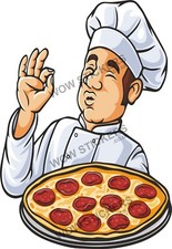 Chef pizza sticker trailer - d,