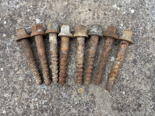 Vintage railway chair bolts - railway,