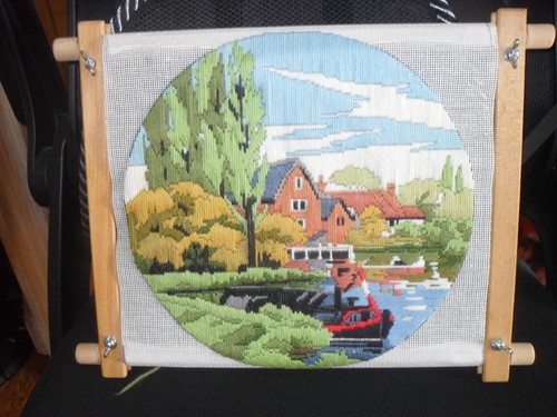 Wooden tapestry frame with - wooden,