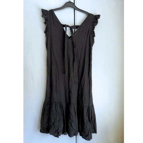 Next black linen blend dress - linen,