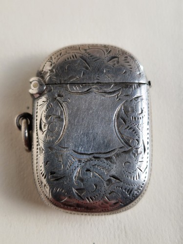 Victorian solid silver vesta - victorian,