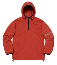 SS19 Supreme Nylon Ripstop Hooded Pullover  M medium jacket Water resistant rust