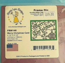 Cheery Lynn Designs. Merry Christmas Card. Frame Die. BNIP