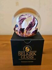 Selkirk Glass "Tiger Lilly" Paperweight. Boxed